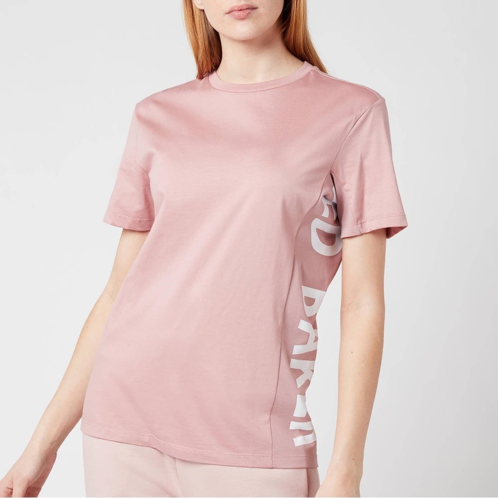 Ted Baker Abbee Slogan Tee in dusty rose
